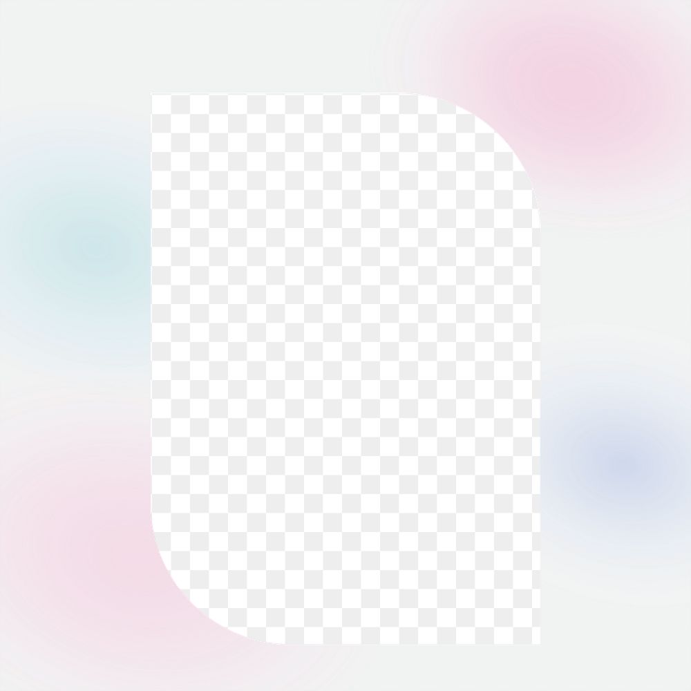 Pastel frame png gradient sticker, transparent background
