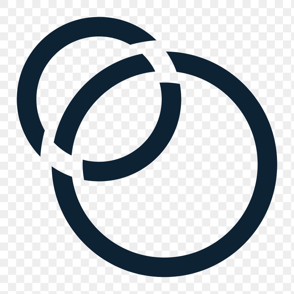 Overlapped circle png  sticker, transparent design