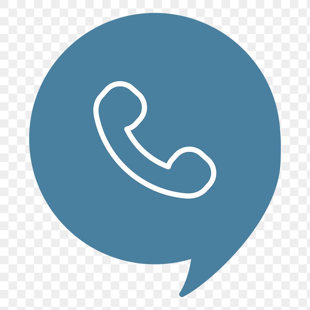 Telephone icon png sticker, business communication, transparent background