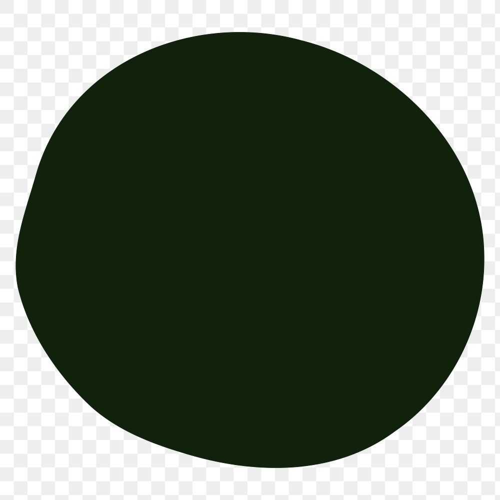 Green circle png sticker, geometric shape doodle, transparent background