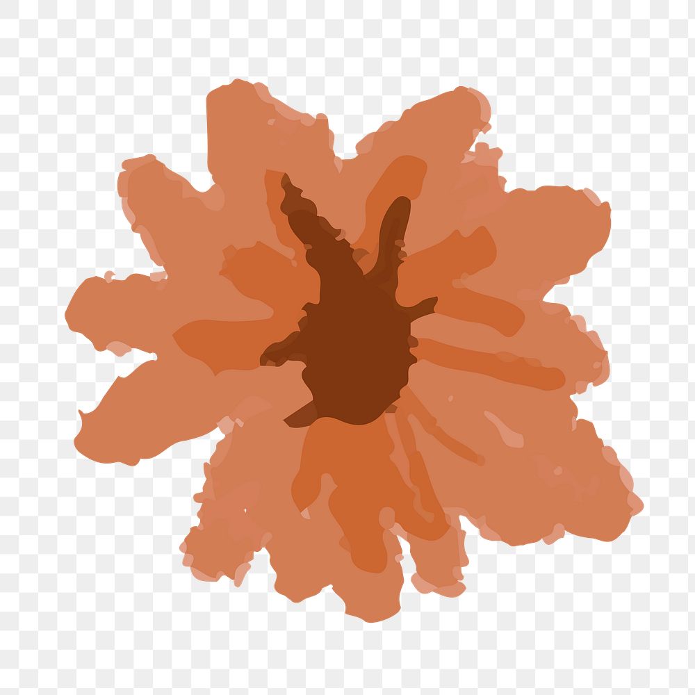 Aesthetic Autumn flower png sticker, transparent background