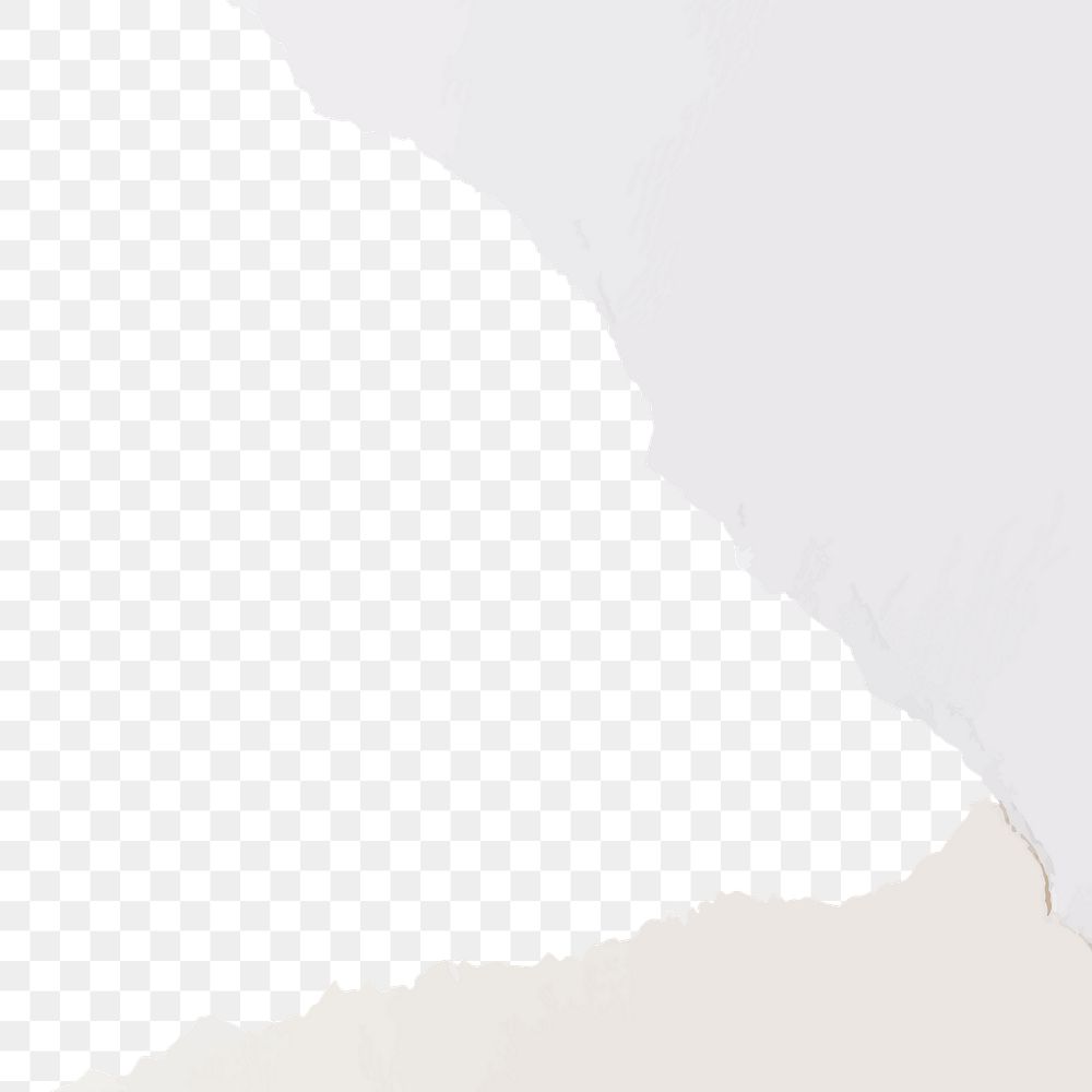 Ripped paper png border, transparent background