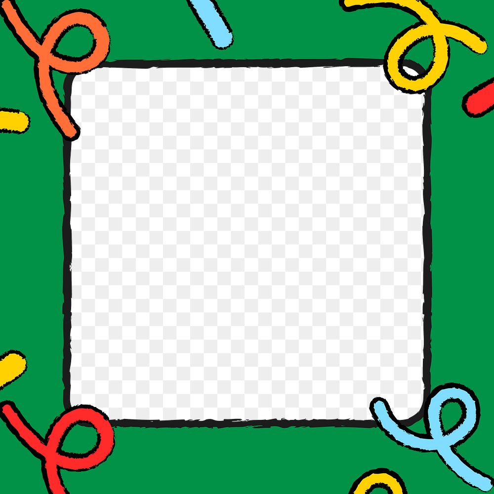Birthday party png frame, transparent background