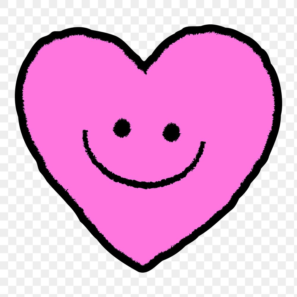 Happy heart png sticker, transparent background