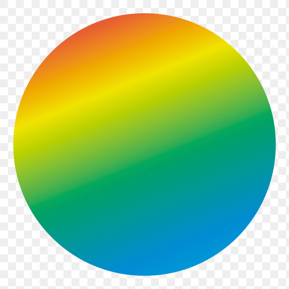 Png gradient rainbow badge sticker, transparent background