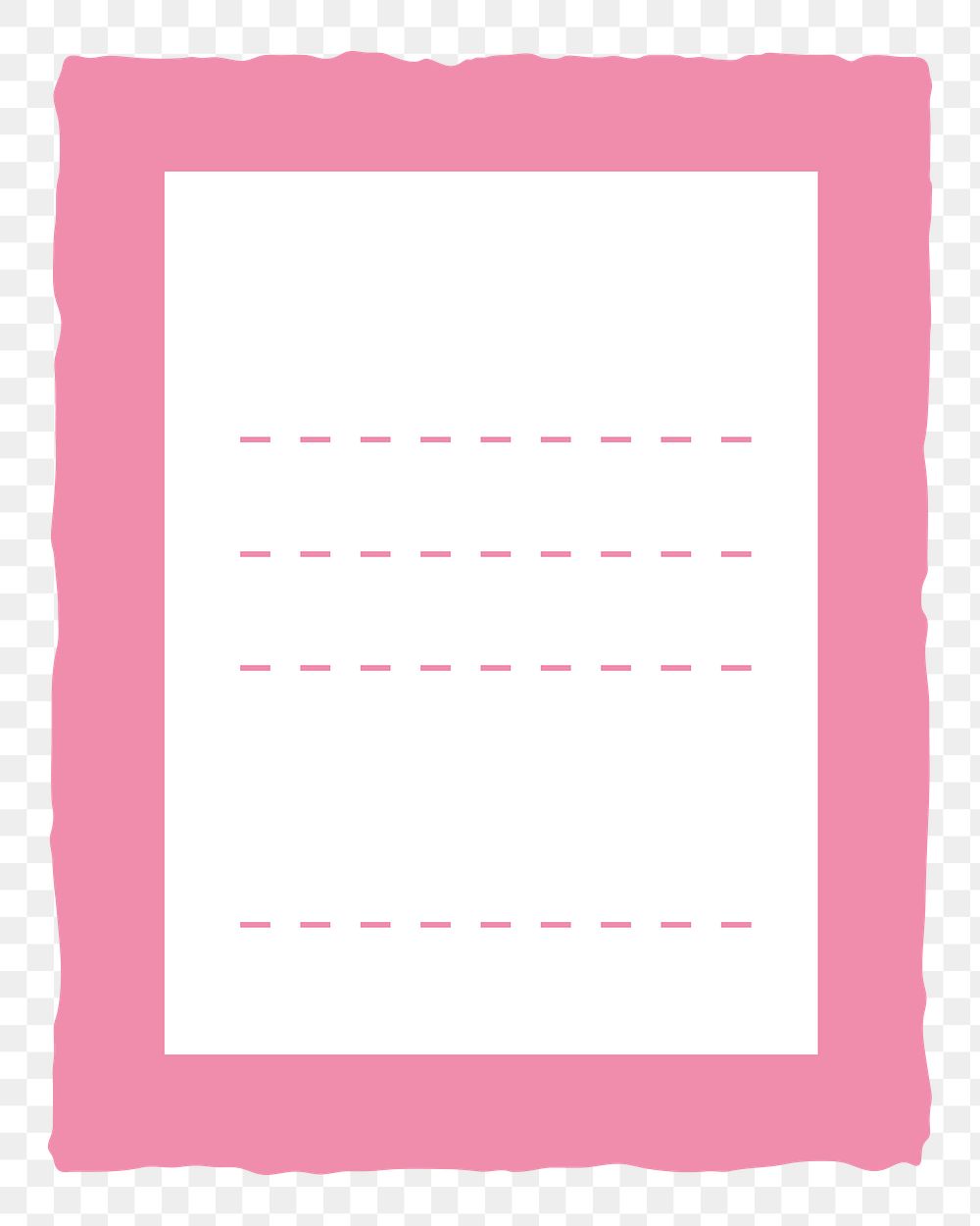 Notepad frame png sticker, transparent background