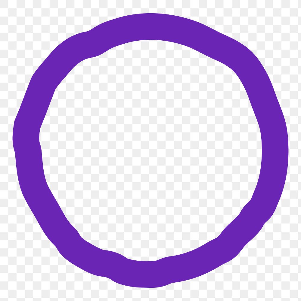 Purple circle frame png sticker, transparent background