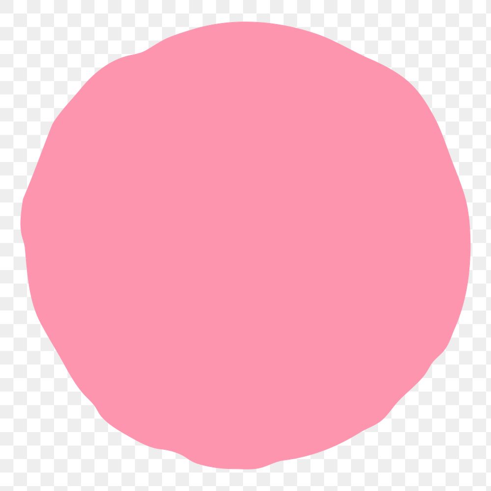 Pink circle shape png sticker, transparent background