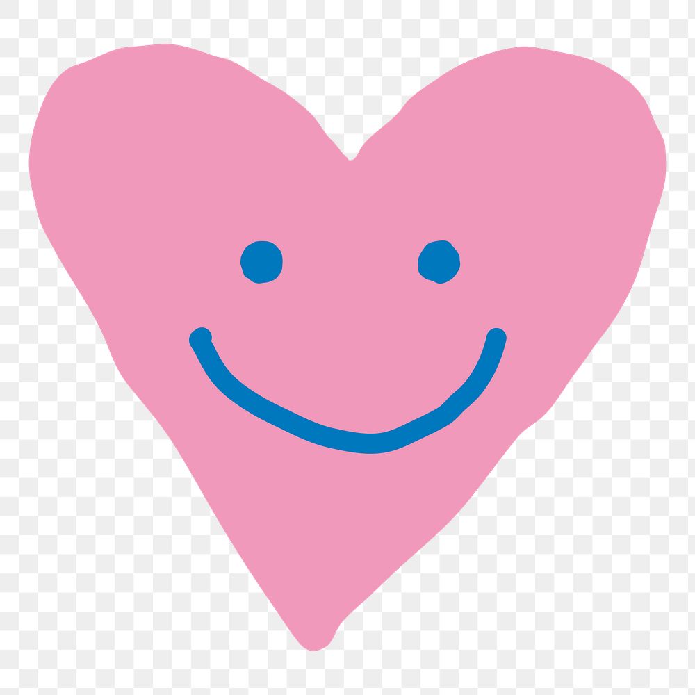 Smiling heart png sticker, transparent background