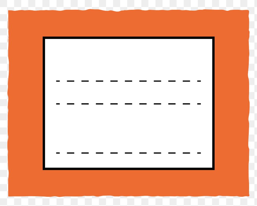 Notepad frame png sticker, transparent background