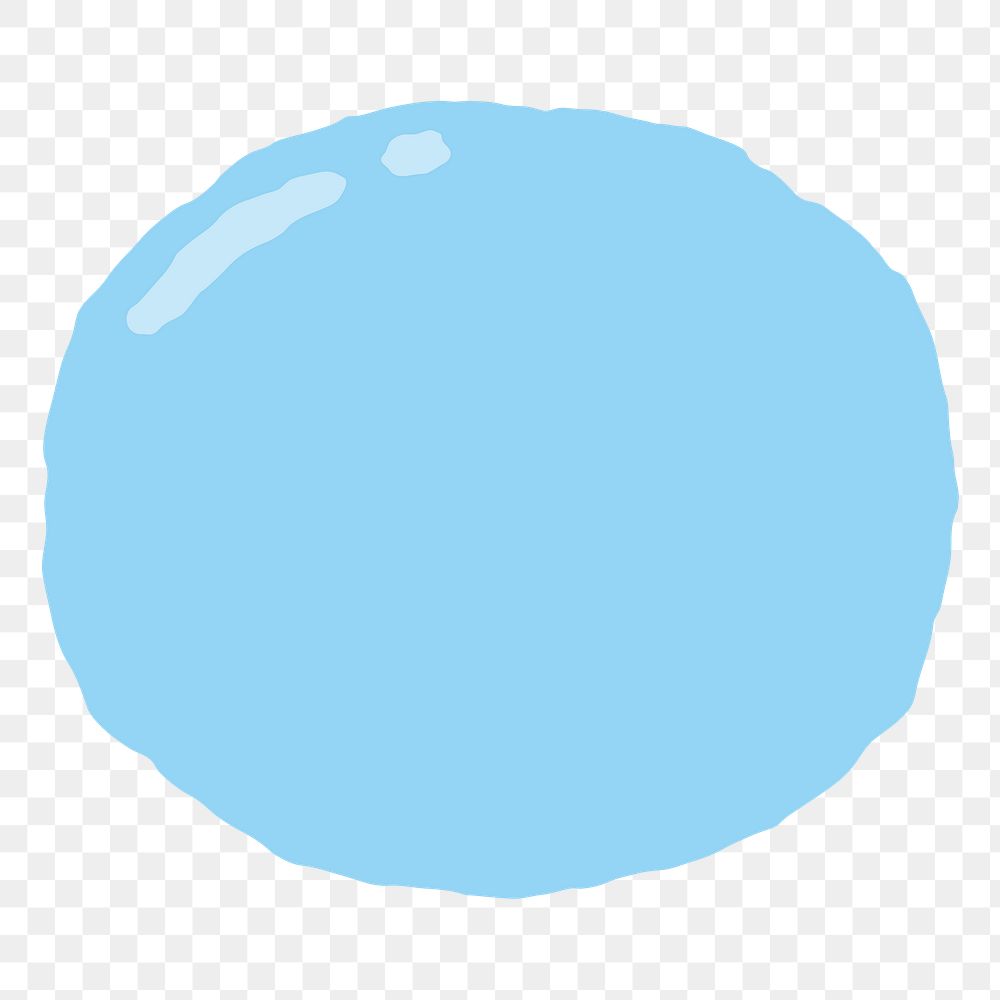 Blue bubble png sticker, transparent background