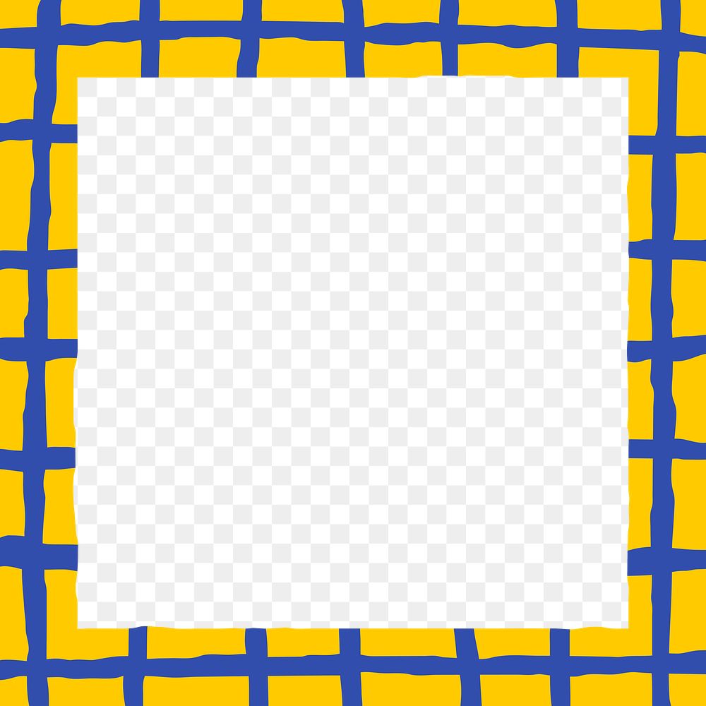 Cute yellow  png frame, transparent design