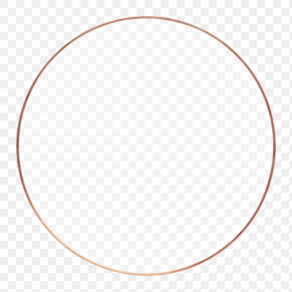 Brown circle png shape sticker, transparent background