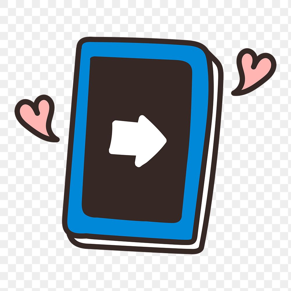 Dating app doodle png sticker, transparent background