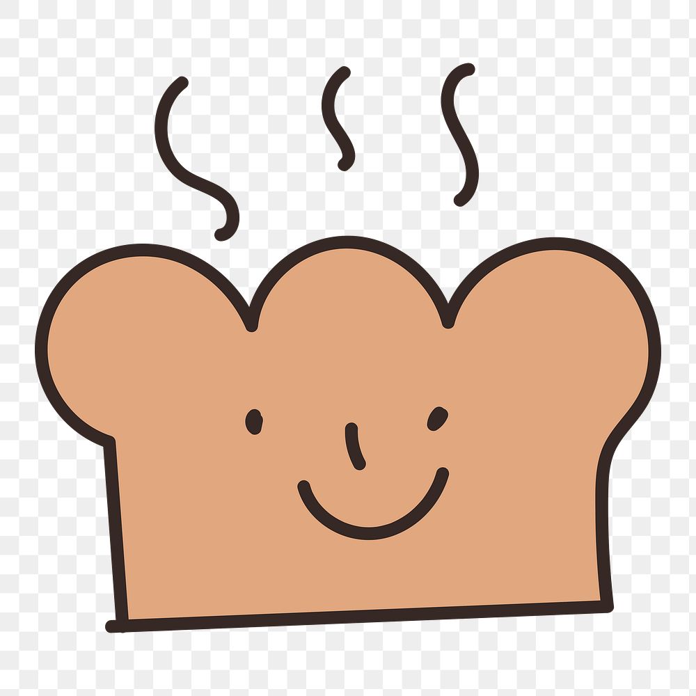 Baked bread png sticker, transparent background