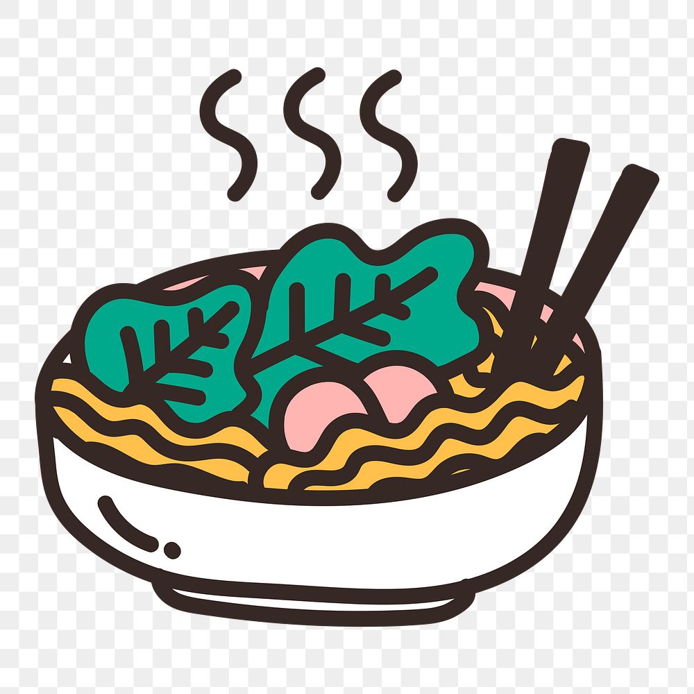 Noodle  doodle png sticker, transparent background