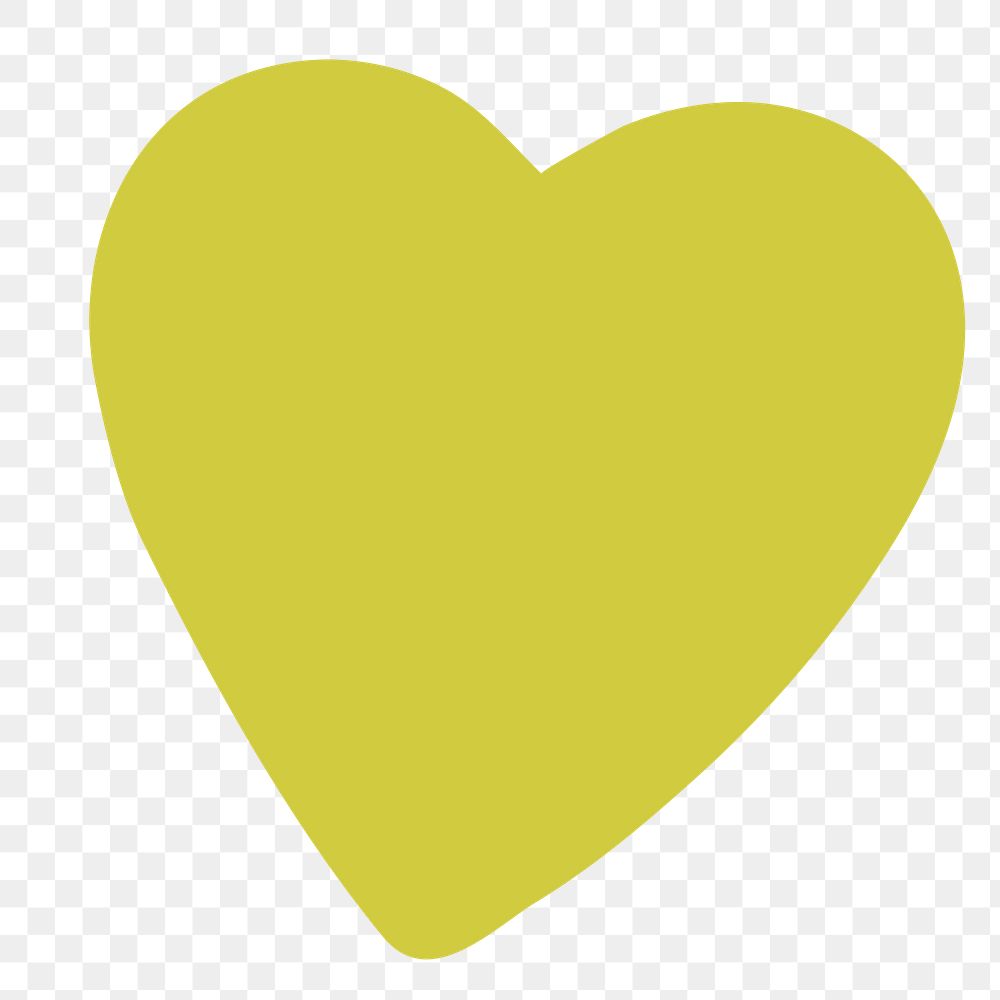 Green heart png sticker, transparent background