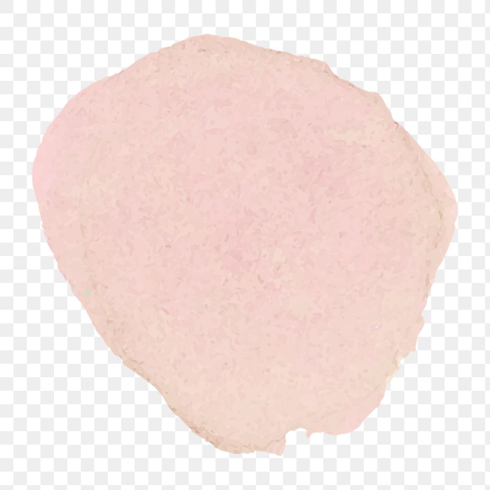 Pink badge png watercolor textured sticker, transparent background