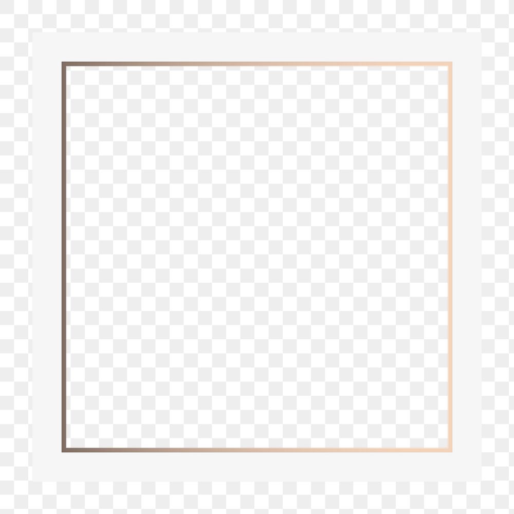 White square frame  png sticker, transparent background