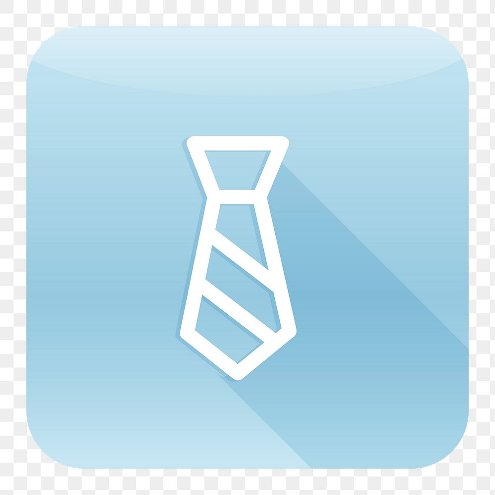 Neck tie icon png sticker, business graphic, transparent background