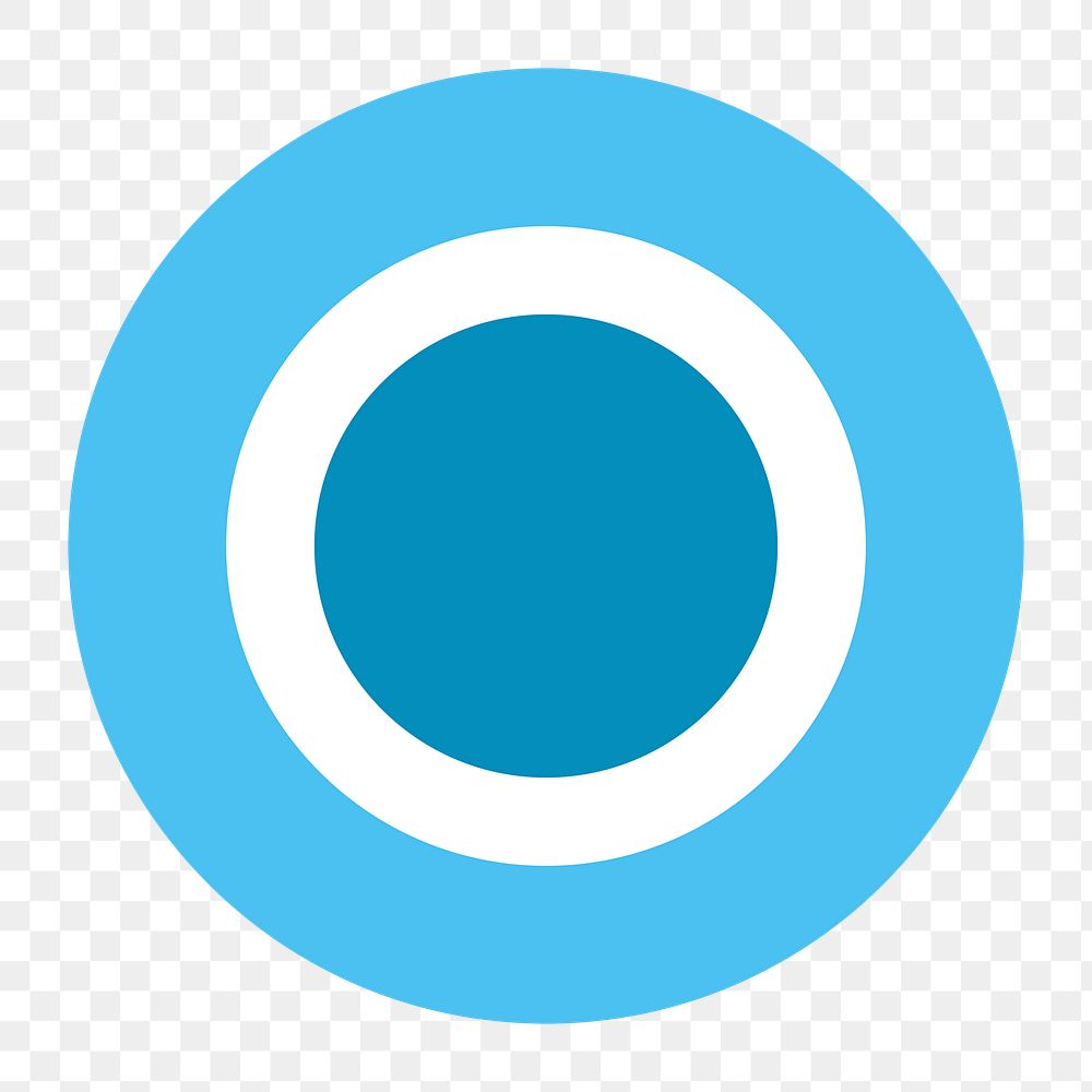 Blue target png sticker, circle shape, transparent background