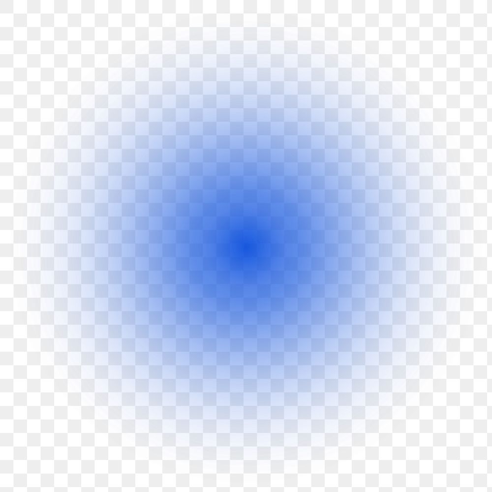 Blue light png gradient effect sticker, transparent background