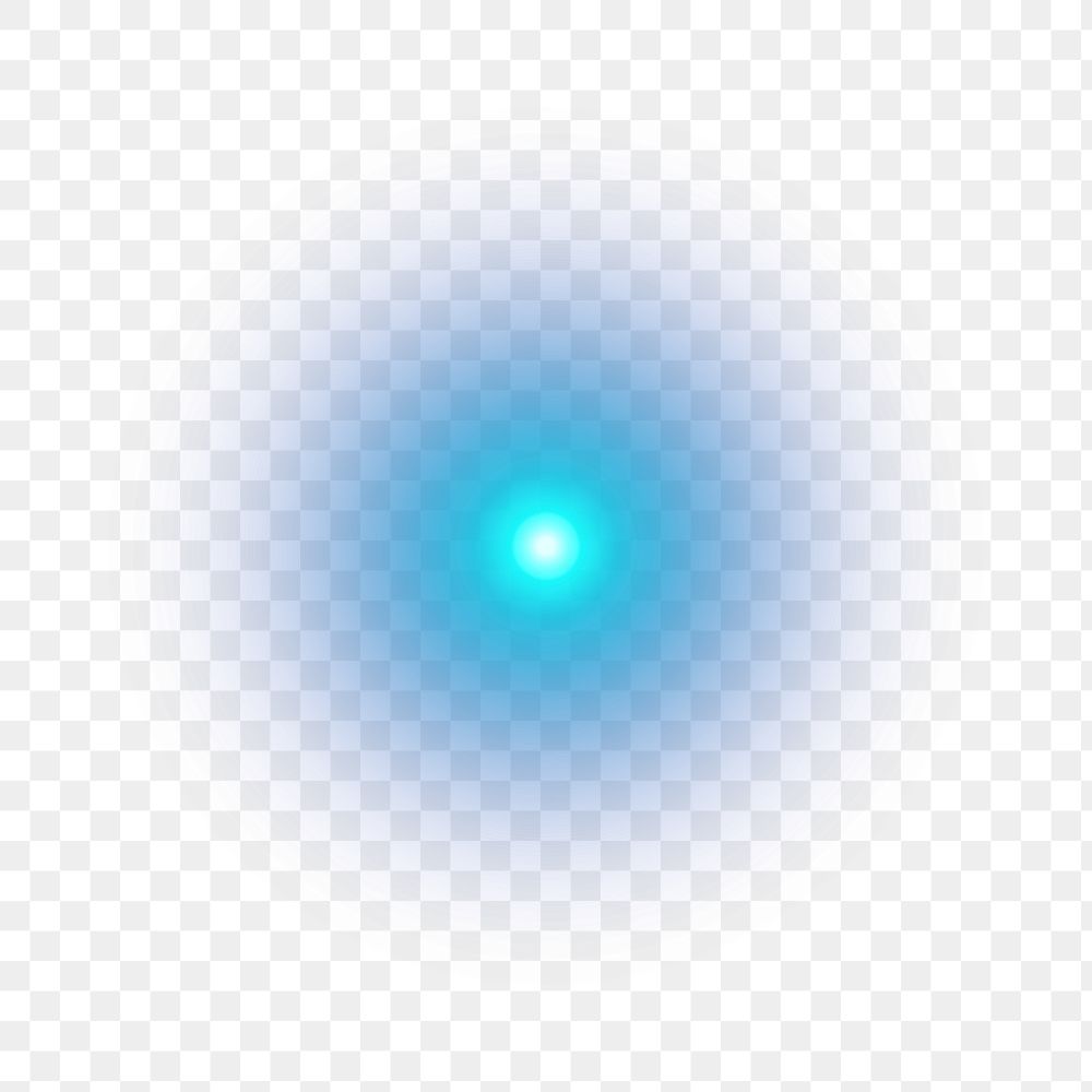 Blue light png gradient effect sticker, transparent background
