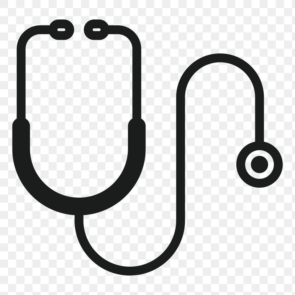 Doctors' stethoscope png icon sticker, medical graphic, transparent background