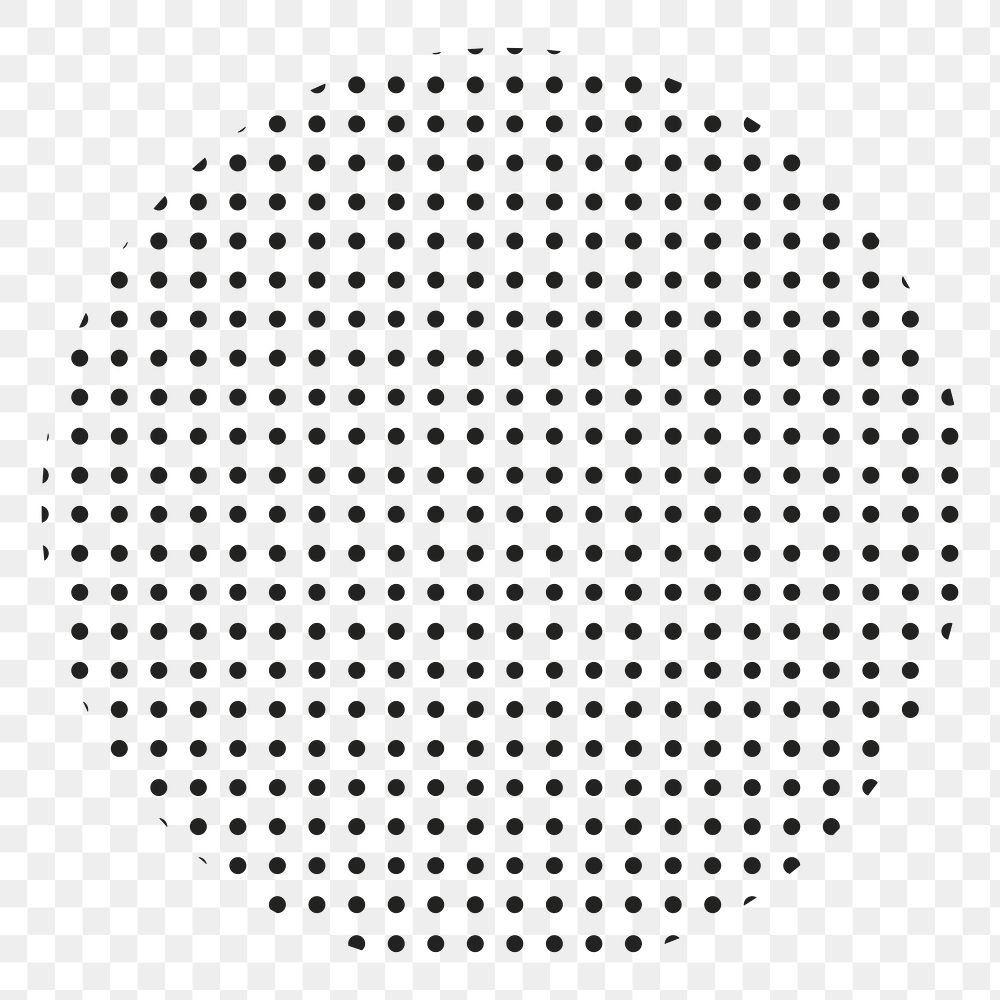 Monochrome circle png sticker, black shape, transparent background