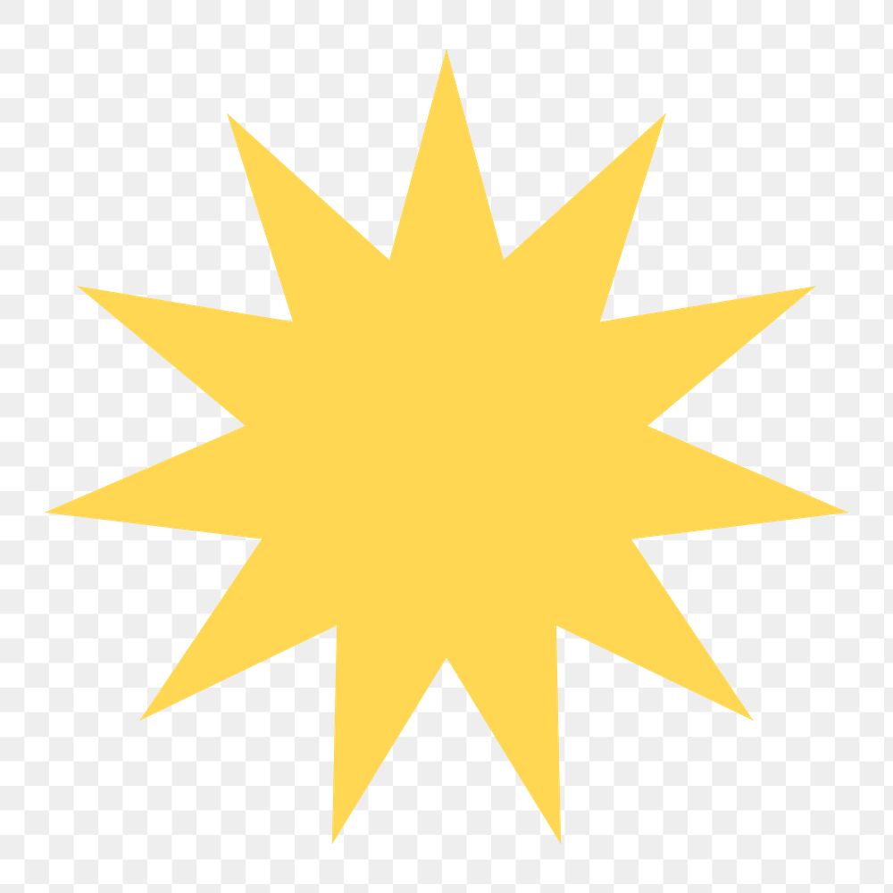 Starburst badge png sticker, transparent background