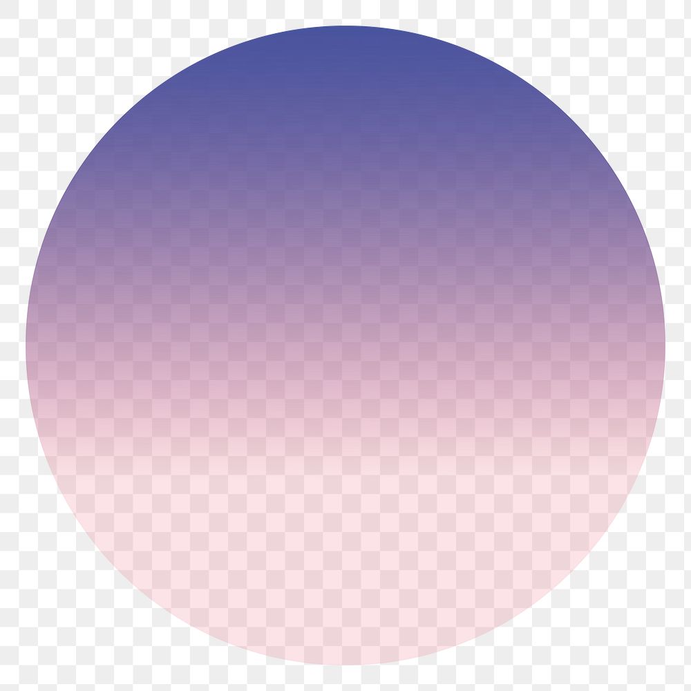 Purple gradient badge png sticker, transparent background