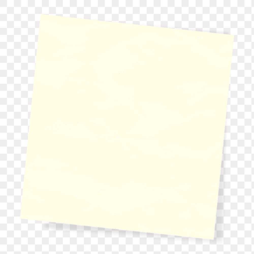 Sticky note png yellow paper sticker, transparent background