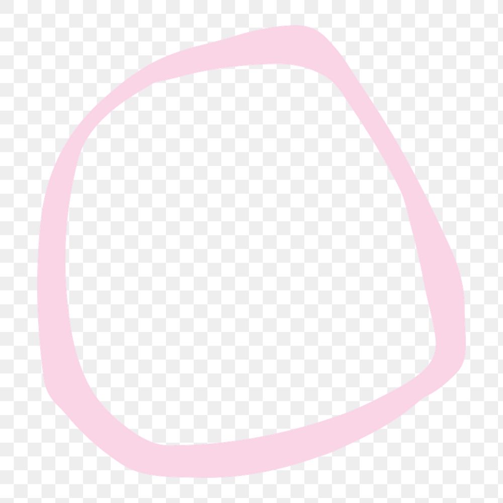 Pink circle frame png sticker, transparent background