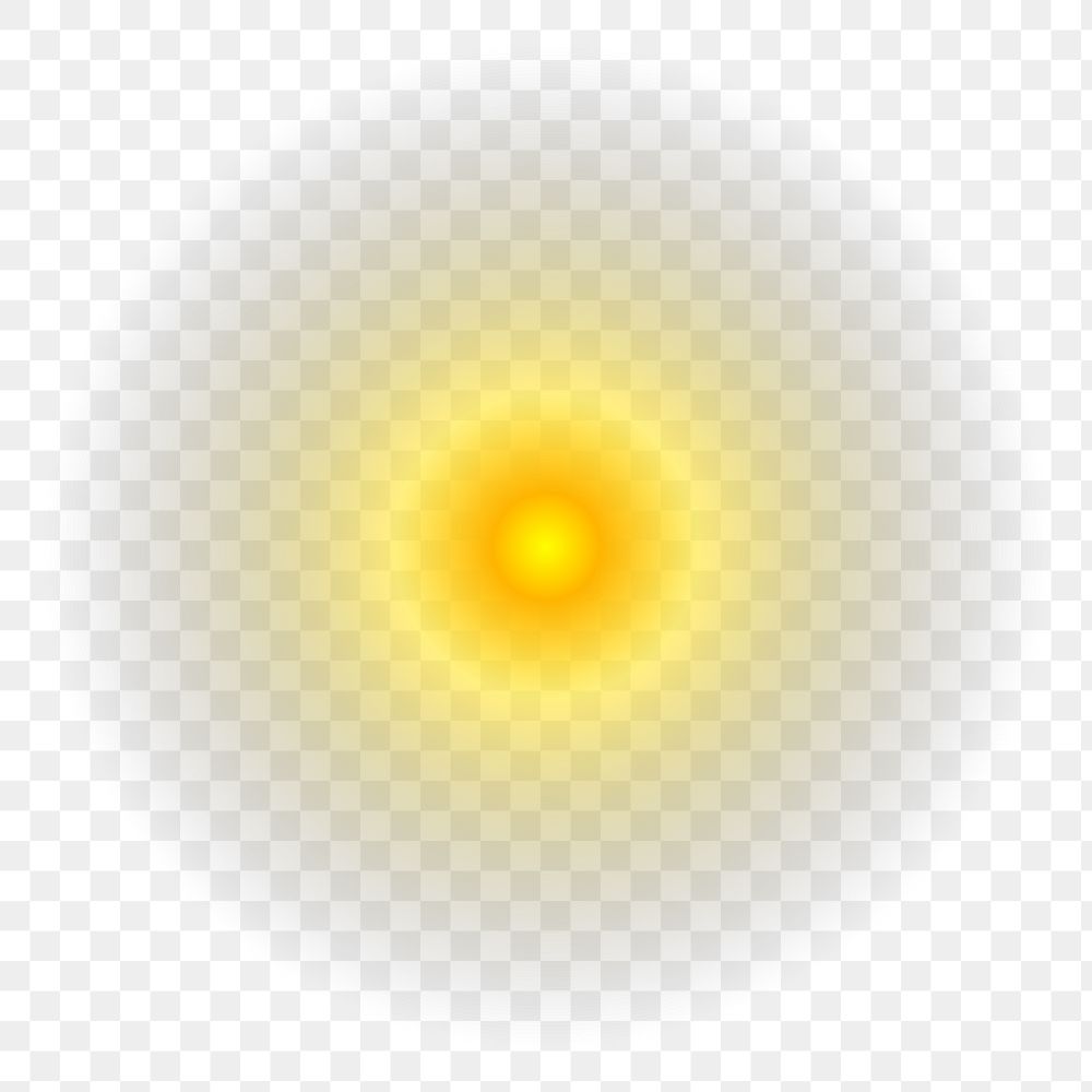 Yellow light png effect sticker, transparent background