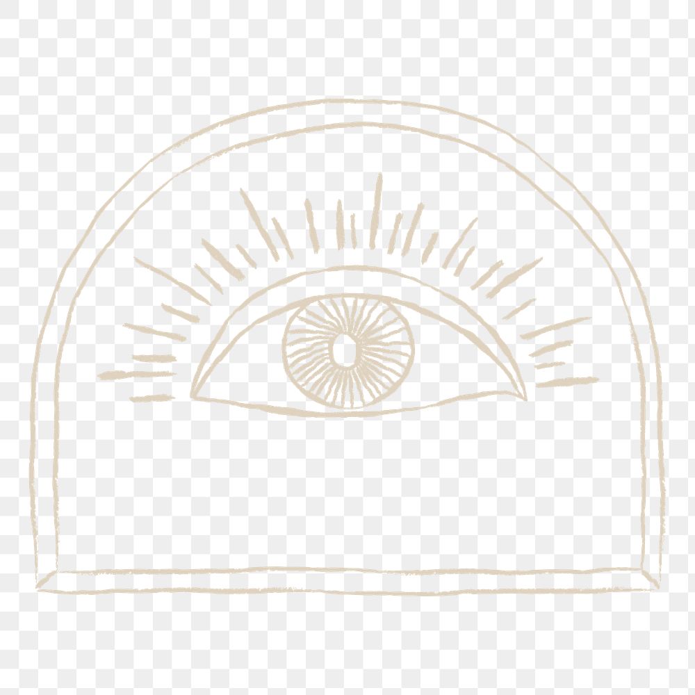 All seeing eye png sticker, transparent background
