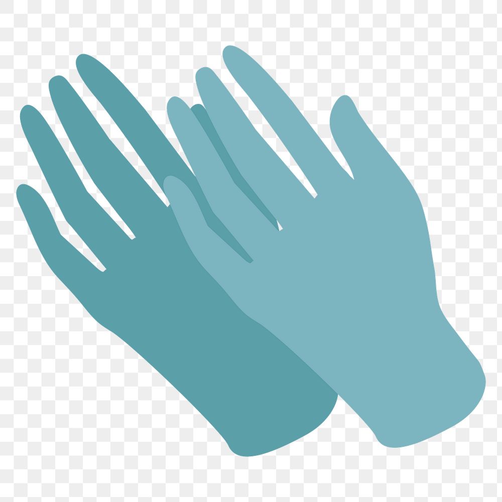 Medical gloves png illustration sticker, transparent background
