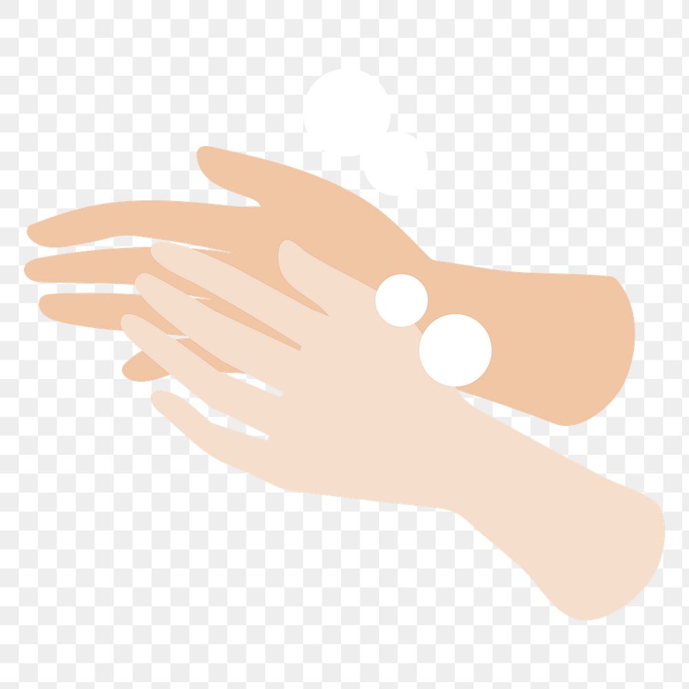 Washing hands png illustration sticker, transparent background