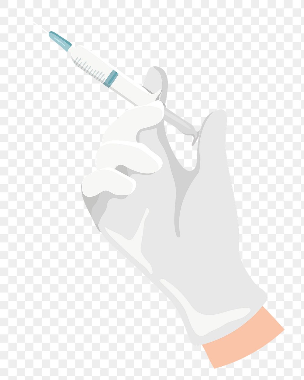 Medical syringe png illustration sticker, transparent background