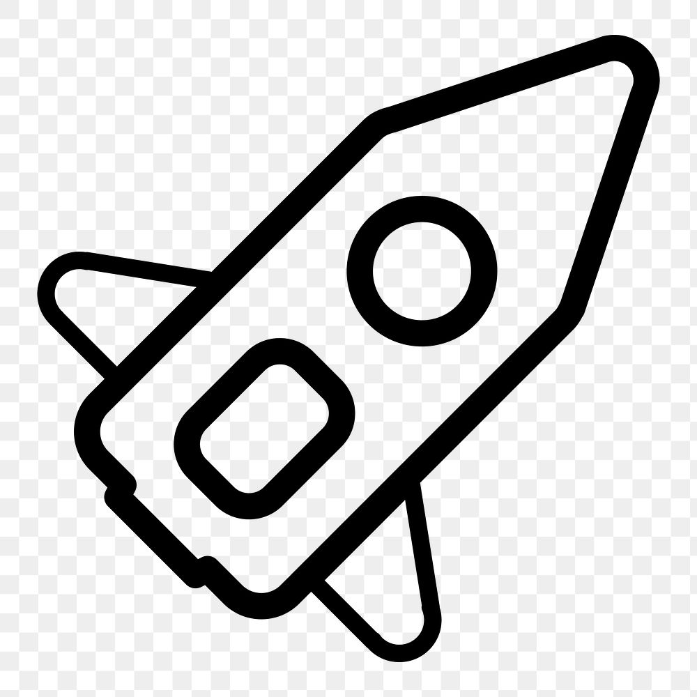 Rocket icon png sticker, transparent background