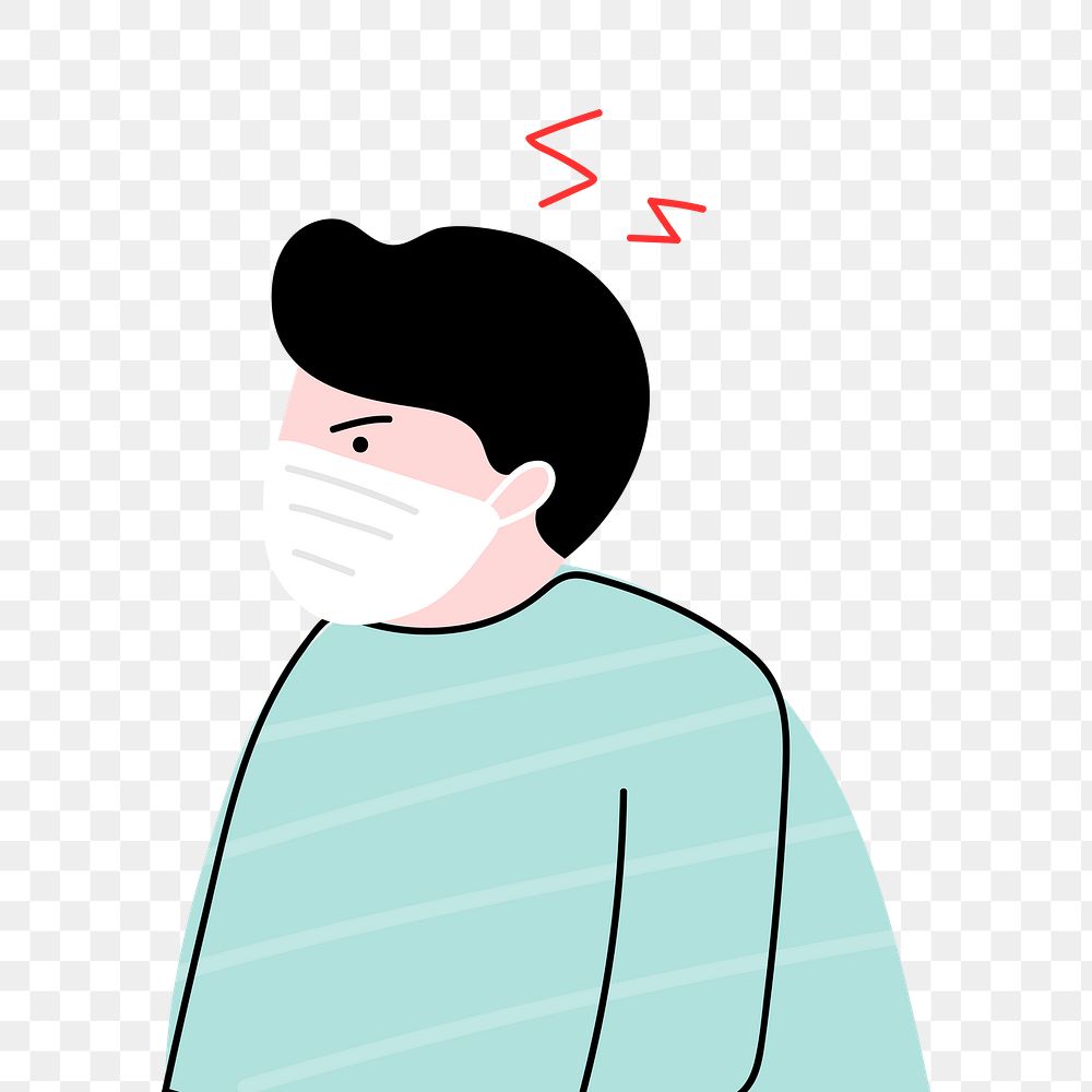 Angry man png sticker, transparent background