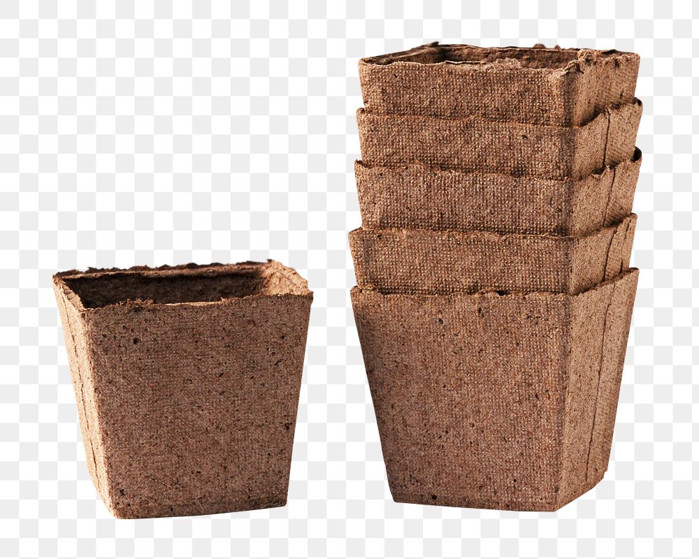 Stacked plant pot  png sticker, transparent background