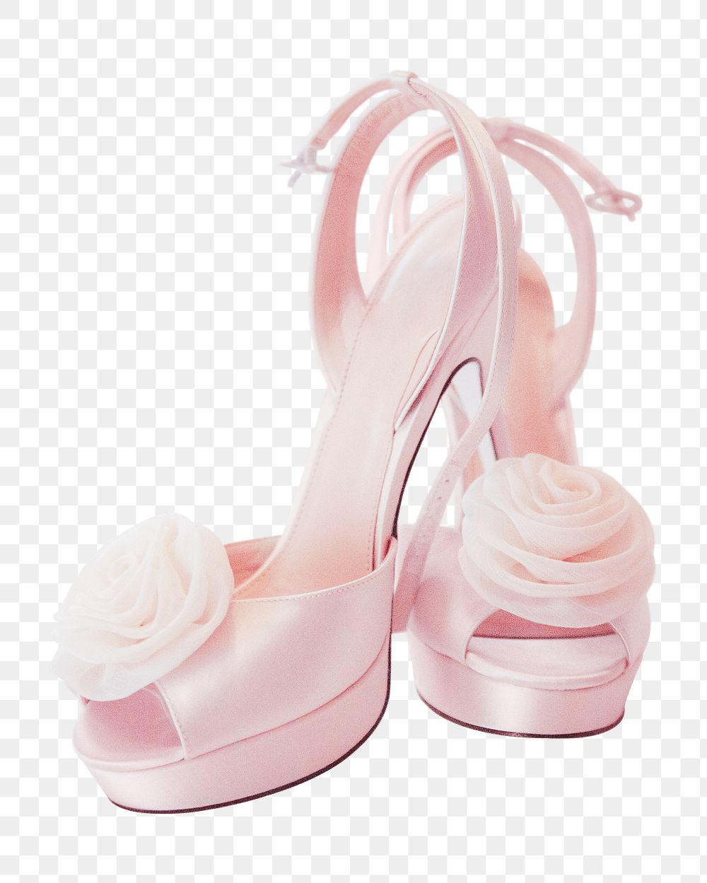 Pink silk heels png sticker, transparent background