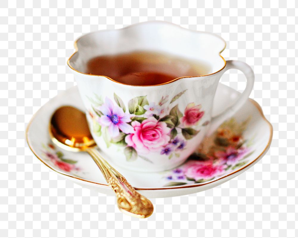 Cup of tea png sticker, transparent background