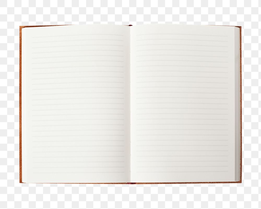 Empty notebook png sticker, transparent background