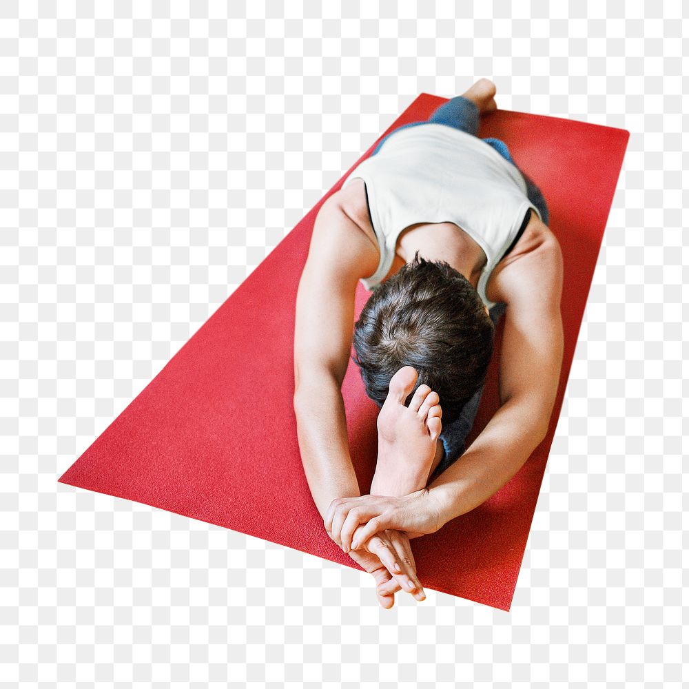 Flexible yoga woman png sticker, transparent background