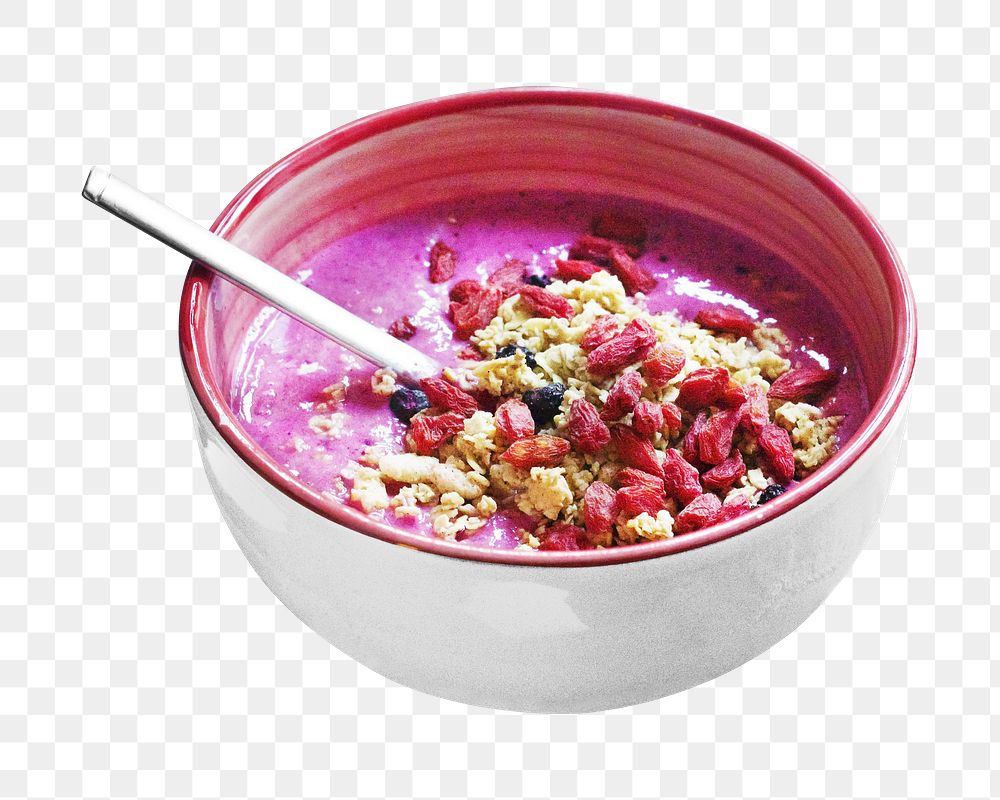 Smoothie bowl png sticker, transparent background