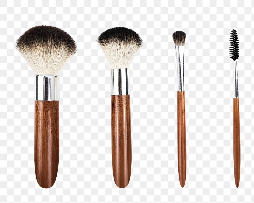 Makeup brush set png sticker, transparent background