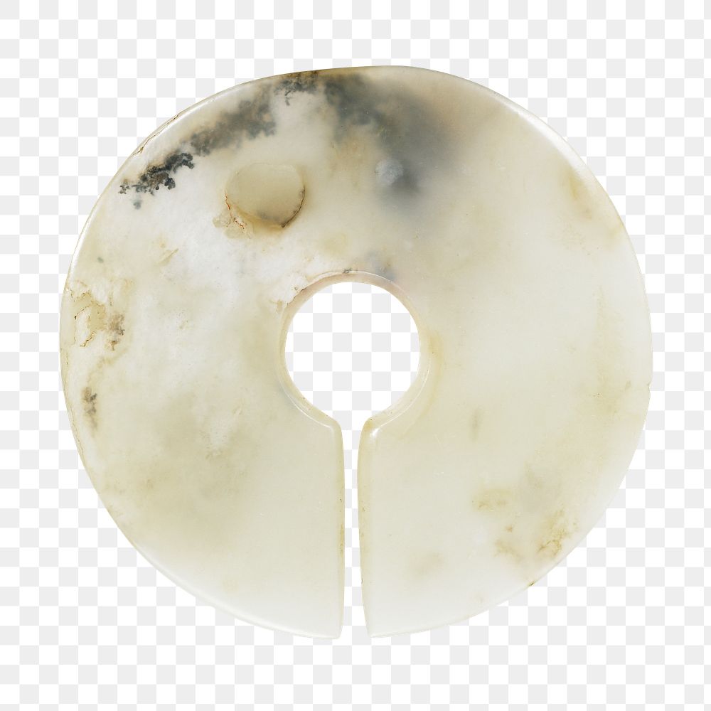 Aesthetic jade disc png on transparent background.  Remastered by rawpixel