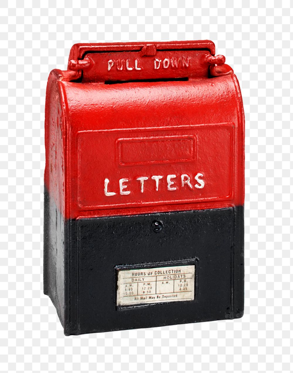 Aesthetic mail box figure png on transparent background.  Remastered by rawpixel