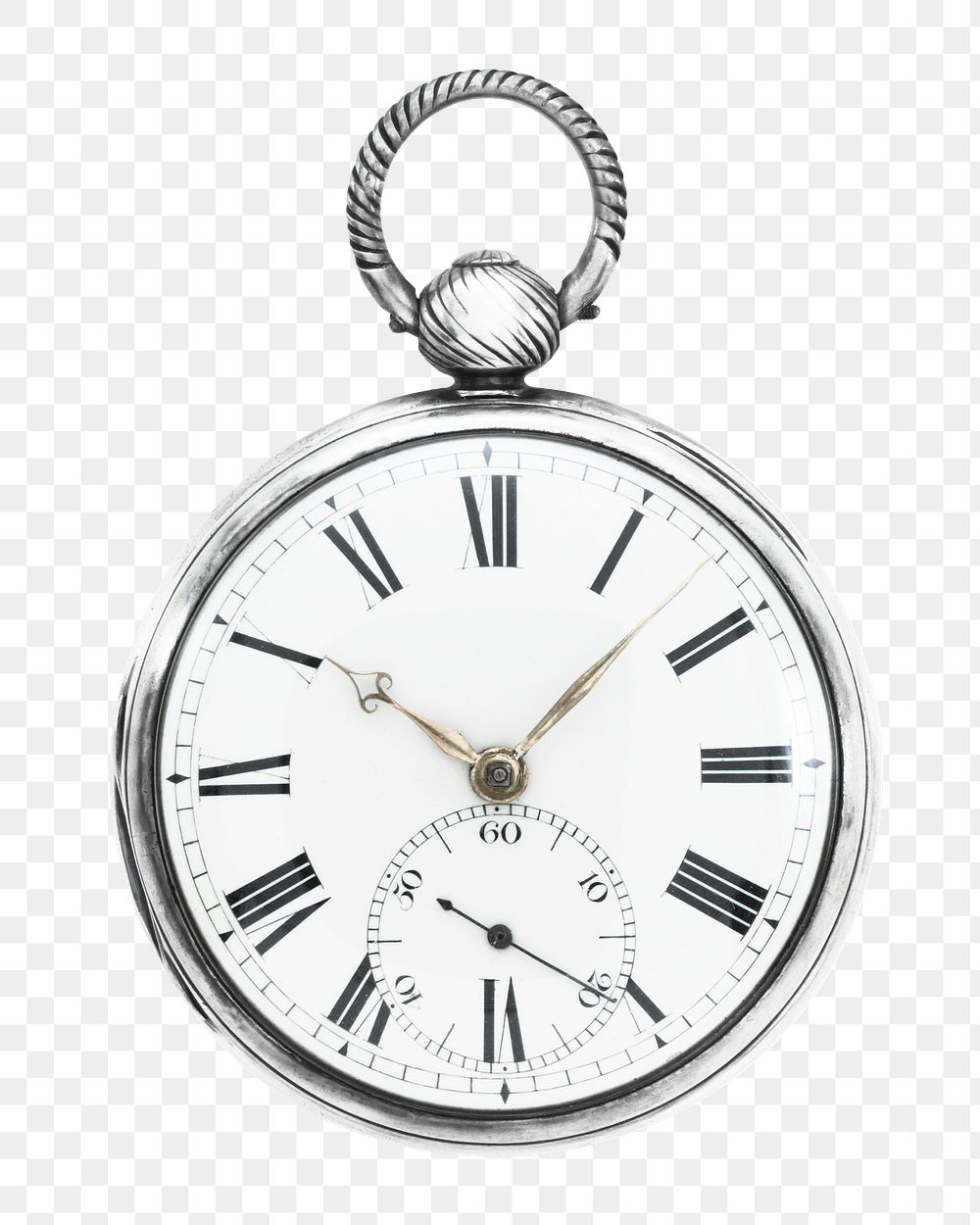 Aesthetic pocket watch png on transparent background.  Remastered by rawpixel